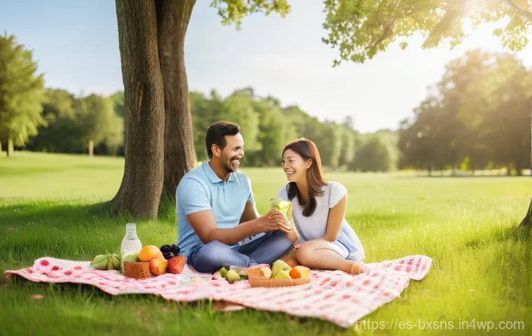 소규모 기업의 출구 전략 접근법 - **Prompt 1: A vibrant outdoor family picnic scene.**
    "A diverse family of four, consisting of a ...