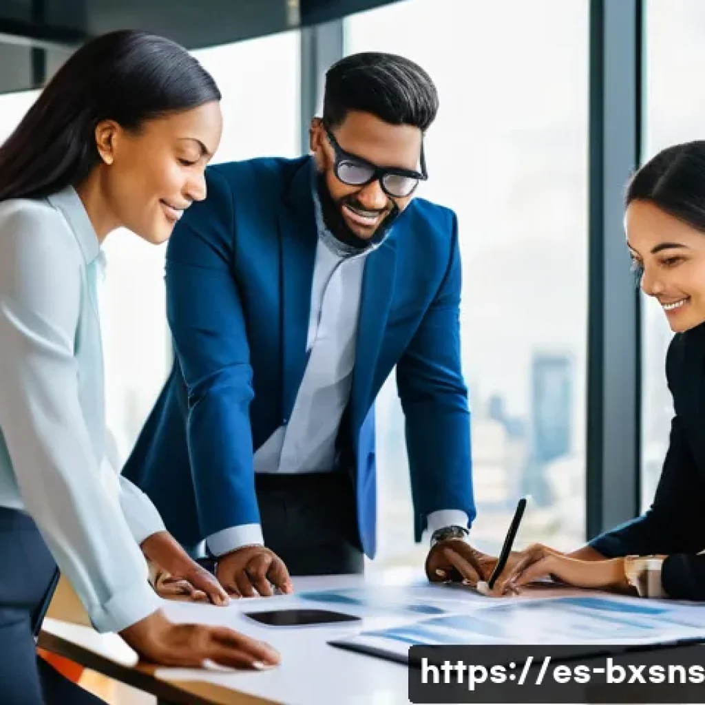 성공적인 출구 전략을 위한 필수 요소 - A diverse group of five professional entrepreneurs, three women and two men of various ethnicities, ...